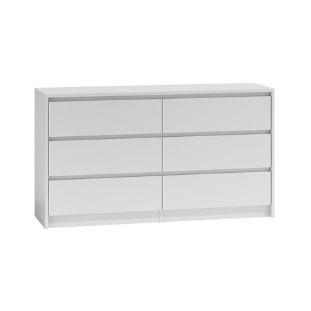 6 fiókos komód 140 cm fehér TOP Nábytek