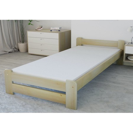 Emelt masszív ágy ágyráccsal 80x200 cm Égerfa Home Line