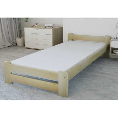 Emelt masszív ágy ágyráccsal 90x200 cm Tölgy Home Line
