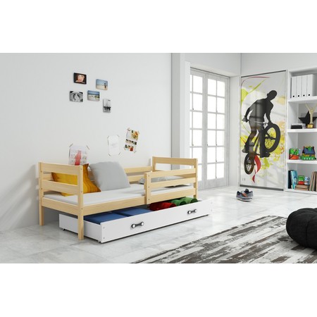 Gyerekágy ERYK 200x90 cm Fenyő Fehér BMS