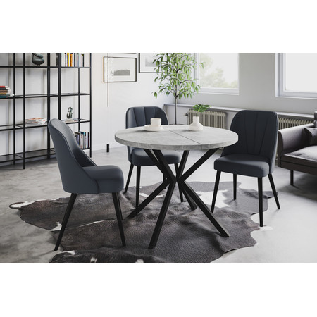 Jídelní rozkládací stůl LOFT LITE 100x40 cm Černá Šedá Alpimeble