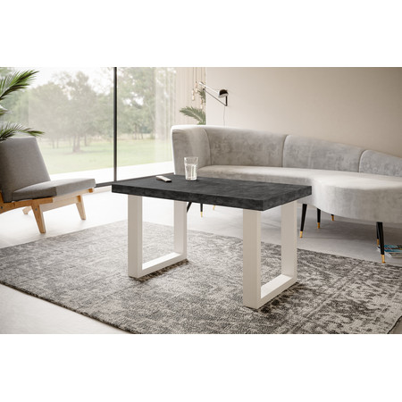 Konferenční stolek LOFT PROSTA 120x70 cm Bílá Černá Alpimeble