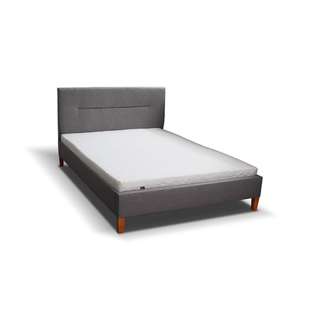 Kárpitozott ágy KAROLÍNA szürke mérete 80x200 cm TT-FURNITURE