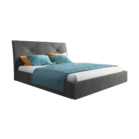 Kárpitozott ágy KARO mérete 80x200 cm Sötét szürke TT-FURNITURE