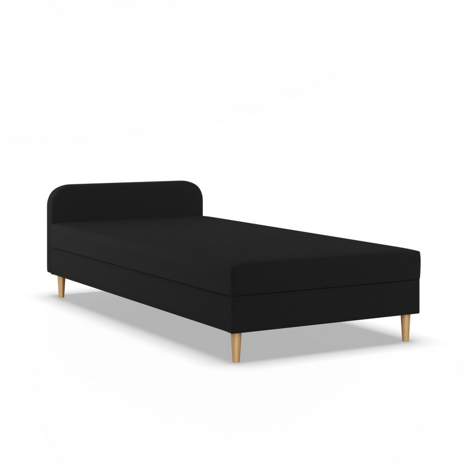 Kárpitozott CASPE ágy fejtámlával 90x200 cm rugós matraccal SG butor