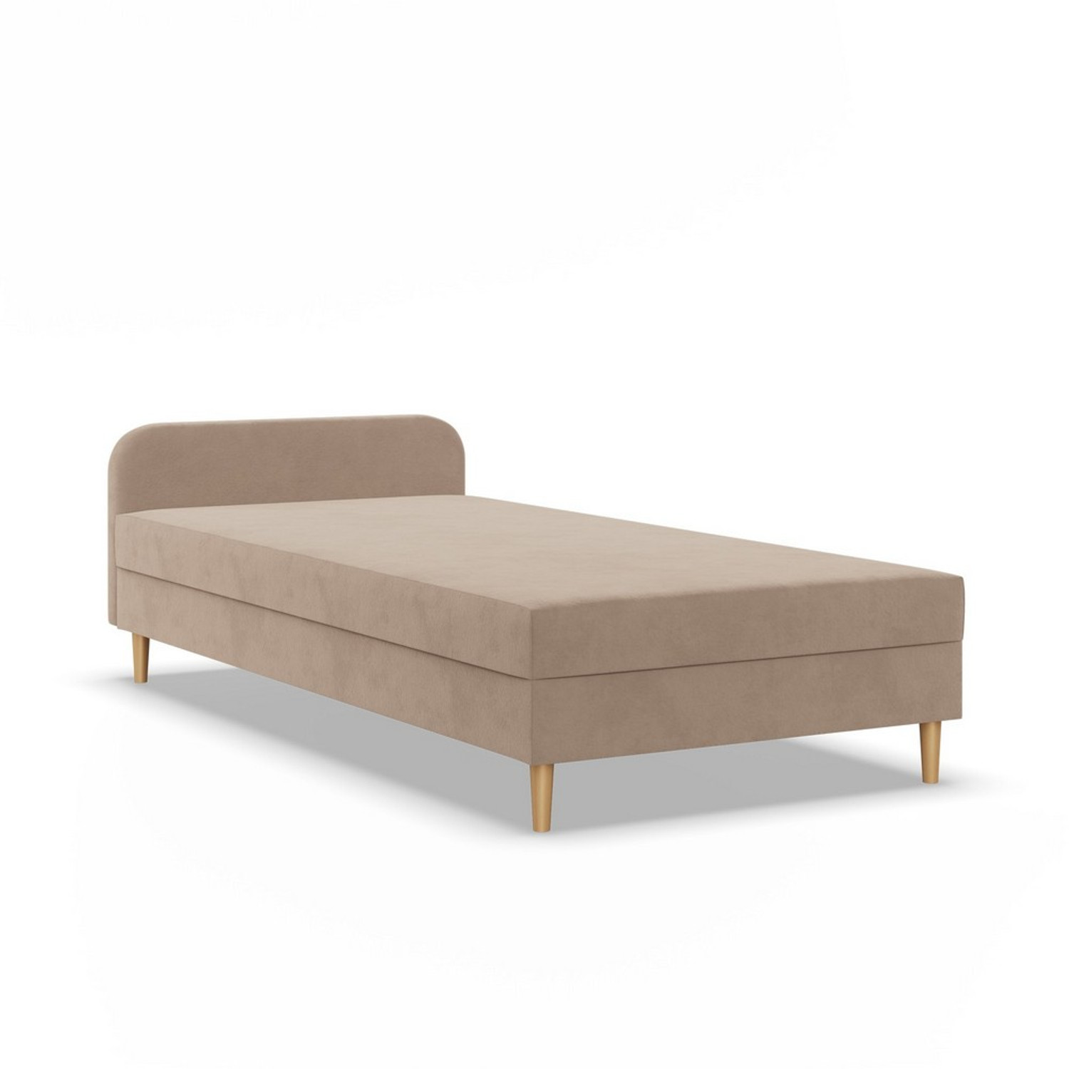 Kárpitozott CASPE ágy fejtámlával 120x200 cm rugós matraccal SG butor