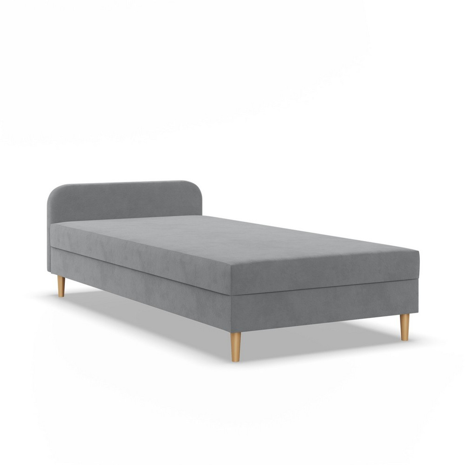 Kárpitozott CASPE ágy fejtámlával 80x200 cm rugós matraccal SG butor