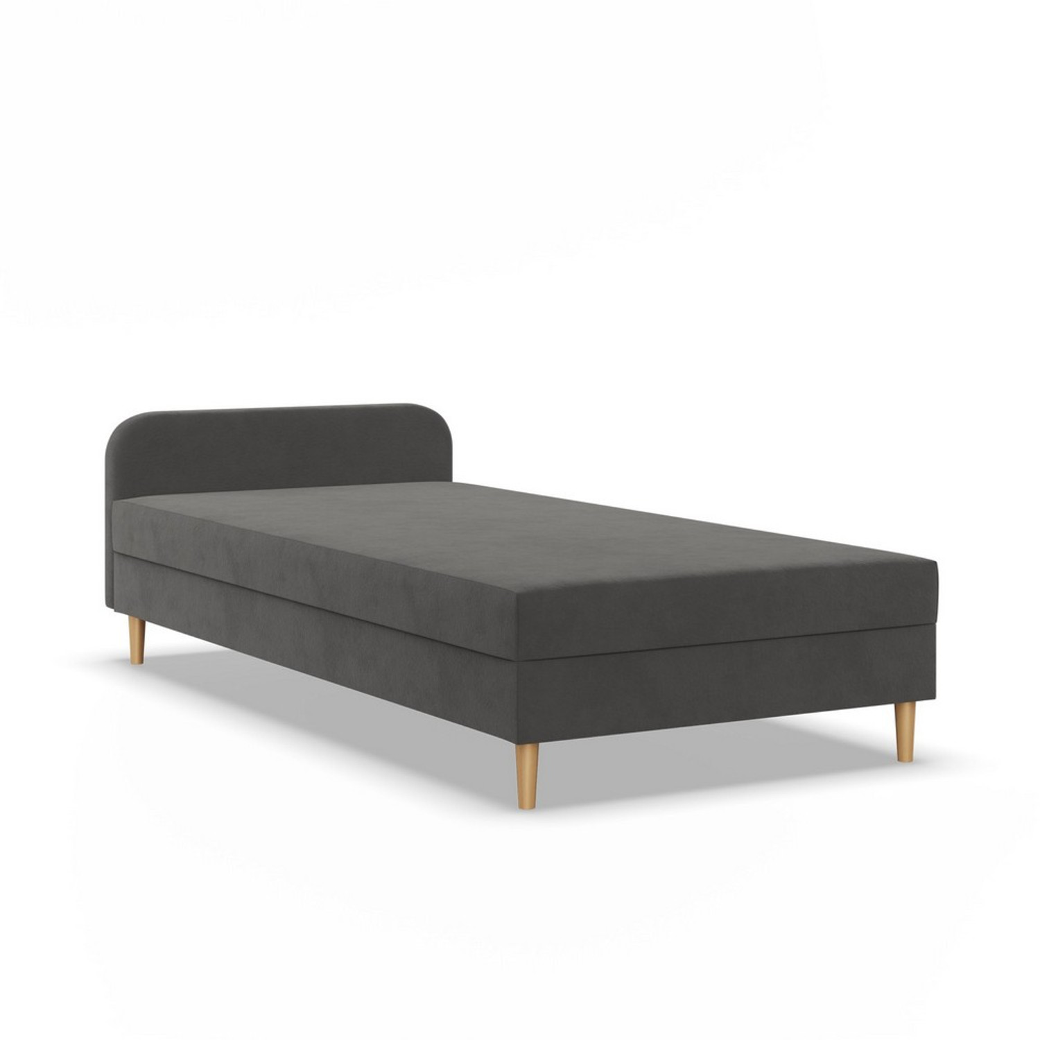 Kárpitozott CASPE ágy fejtámlával 80x200 cm rugós matraccal SG butor